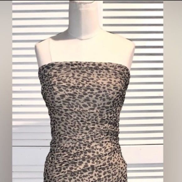 New with tags Reformation Shea Cheetah Dress in Taupe  XS - Picture 8 of 15